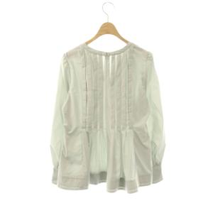 JUSGLITTY 25SS ピンタックペプラムブラウス 長袖 1 ミントグリーン /HK OS