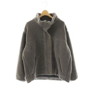 23AW ウール混ボアスタンドブルゾン 36 グレー