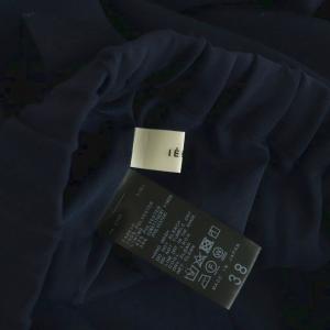 IENA 23AW ジョーゼットイージーパンツ ワイド 38 ネイビー 紺 /MI OS