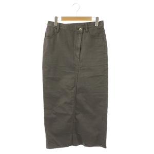 24AW LIENフレンチドリルフェードスカート ロング 38 グレー /DF OS