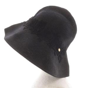 ペーパーハット 帽子 麦わら ブラック /YO32