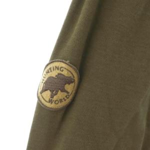 HUNTING WORLD 長袖カットソー Tシャツ コットン XL カーキブラウン /NR OS