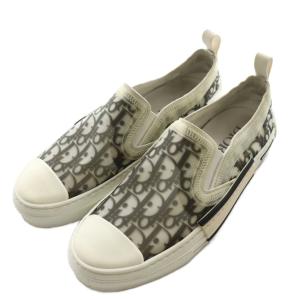 Christian Dior B23 スリッポンスニーカー Oblique canvas 41 ホワイト