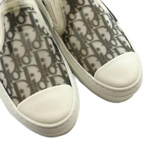 Christian Dior B23 スリッポンスニーカー Oblique canvas 41 ホワイト