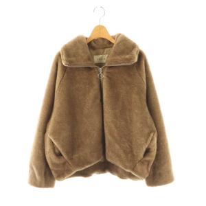 フェイクファーコート 36 茶 ブラウン /AQ OS