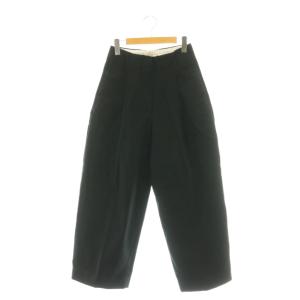 PEACHED COTTON TWILL VOLUME PLEAT PANTS ボリューム ワイドパンツ