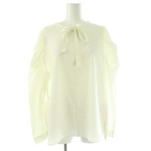 24AW タックショルダーハンサムブラウス 長袖 プルオーバー 38 オフホワイト /NR OS