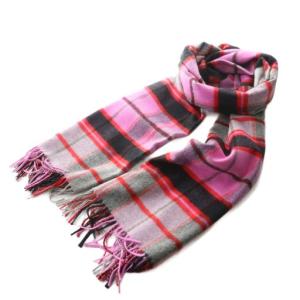 Drawer別注 ストール マフラー チェック カシミヤ マルチカラー