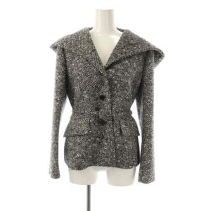 ツイードショートコート 151V43A1142 I40 ブラック ホワイト