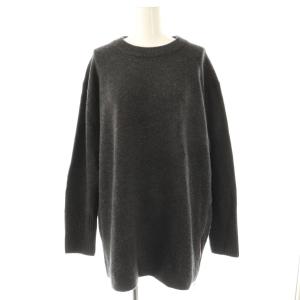 vingt-trois 25AW カシミヤブレンド サイドジップ ニットチュニック 38 チャコール /ES