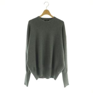 ウォッシャブルTEXBRIDクループルオーバー ニット セーター グレー /MI OS