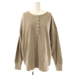 25AW 2枚SETヘンリーネックプルオーバー カットソー Tシャツ F ブラウン ホワイト /ES OS