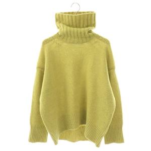 ファインウール ハイネックプルオーバー ニット セーター 長袖 S イエローグリーン /NR OS SH