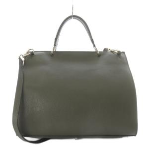 FURLA ハンドバッグ ワンハンドル ショルダーバッグ 2way レザー カーキ /YO6