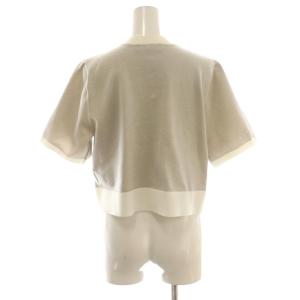 JUSGLITTY 24SS ジャケットライクラメ カーディガン 2 ライトグレー 半袖 ラウンドネック バイカラー /AG