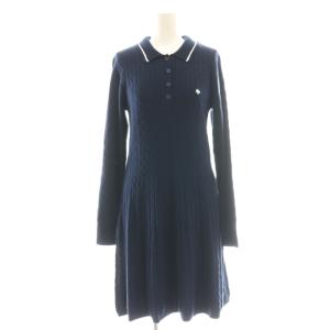 24AW POLO BCSコラボ ケーブルポロミニワンピース ニットワンピース プルオーバー 2 ネイビー