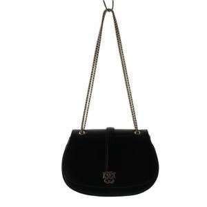 24AW ラウンドメタルショルダーバッグ トート 2WAY フェイクレザー 黒 ブラック /AQ OS