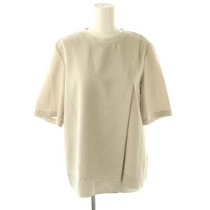 24SS FluidBackSatin Tブラウス 2 グレージュ /ES OS