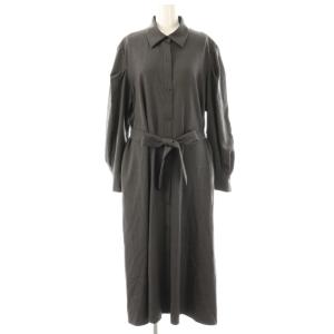 24AW SUAVE SAXONY SHAZ ワンピース ロング 長袖 38 グレー /HK OS
