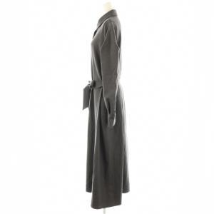 theory luxe 24AW SUAVE SAXONY SHAZ ワンピース ロング 長袖 38 グレー /HK OS