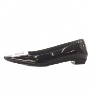 ROGER VIVIER ベル ヴィヴィエ パテントレザー バレリーナ パンプス 38