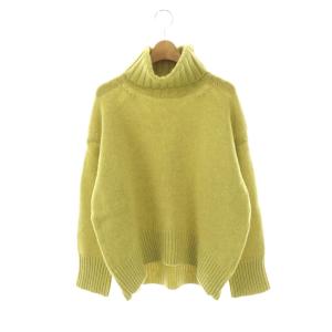 タートルネックニット セーター S イエローグリーン /DF OS