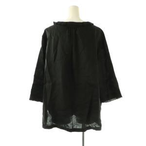JOURNAL STANDARD LUXE 23SS ブラウス 七分袖 リネン ブラック /ES OS