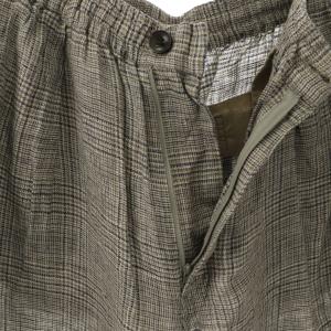 JOURNAL STANDARD LUXE 25SSリネンチェックワイドパンツ F ベージュ ネイビー グレー /CX OS