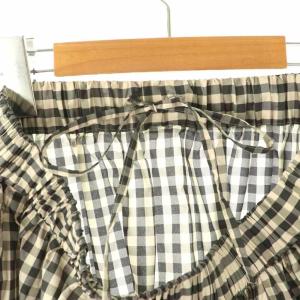 JOURNAL STANDARD LUXE JSL 23SS チェック柄 ギャザースカート フレア チャコールグレー マルチカラー /ES OS