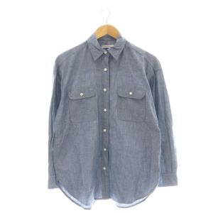 BIO WASH DUNGAREE SHIRT ダンガリーシャツ 38 ブルー /DF OS