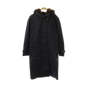 フェイクファーライナー付きフーディーコート 34 ネイビー ブラウン /ES OS