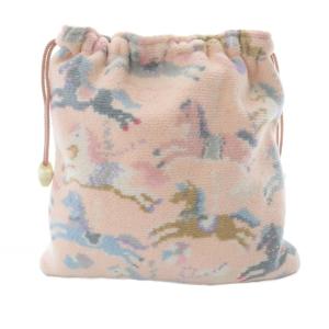 ラブラリーバイ ラブリーモクバ 巾着 ポーチ ピンク /SR