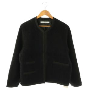 25AW モヘヤシープノーカラージャケット ブラック