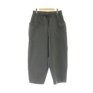 24SS イージーパンツ S ダークグレー ゴムウエスト ドローストリング パッチポケット クロップド丈