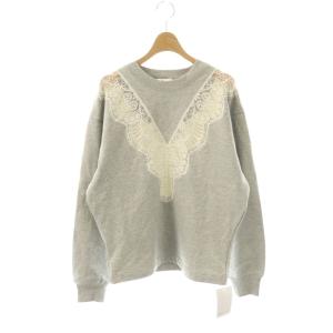 24AW 【サステナブル】・【洗える】レーススウェット トレーナー F グレー /DF OS