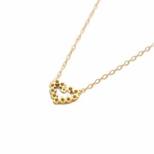 AHKAH ハート ネックレス K18 イエローゴールド