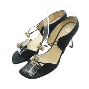 サンダル スエード ココマーク 37 24.0cm 黒 /MI OS