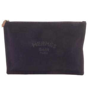 フラットポーチ ヨッティングGM キャンバス パープル /YO11 OH