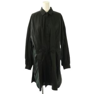 シャツ チュニックワンピース 膝丈 38 ブラック /HK OS