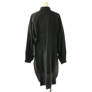 ENFOLD シャツ チュニックワンピース 膝丈 38 ブラック /HK OS