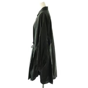 ENFOLD シャツ チュニックワンピース 膝丈 38 ブラック /HK OS