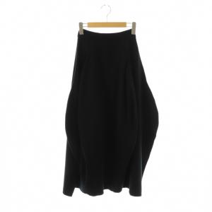 ハイゲージコットンコクーンフレアスカート 36 ブラック /DO OS