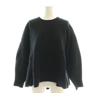 Wool Cashmere Knit Flare Top F ブラック