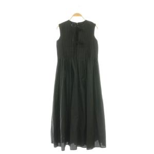 ピンタックワンピース ロング 1 ブラック /DF OS