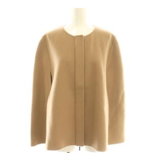 CUCITO A MANO ダブルフェイス ポンチョ M キャメル