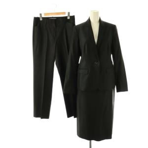セットアップ 三点セット EXECUTINEスーツ 1Bジャケット スカート パンツ 40 ブラック /DO