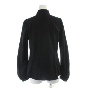 BURBERRY BLUE LABEL フリル長袖ブラウス 38 黒 ブラック /AB OS