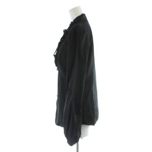 BURBERRY BLUE LABEL フリル長袖ブラウス 38 黒 ブラック /AB OS