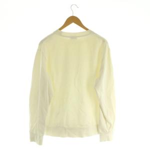 MONCLER MAGLIA GIROCOLLO ロゴプリントスウェット スウェットシャツ カットソー M アイボリー