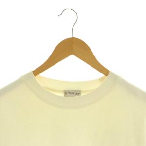 MONCLER MAGLIA GIROCOLLO ロゴプリントスウェット スウェットシャツ カットソー M アイボリー